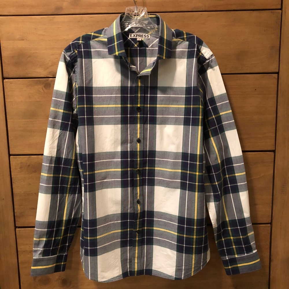 Express Dress Plaid Button Down